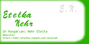 etelka nehr business card